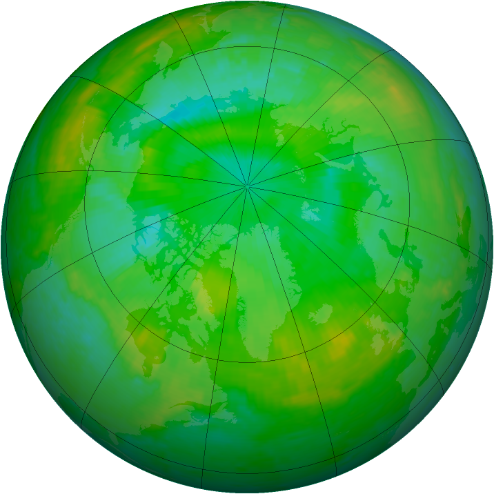 Arctic ozone map for 25 July 2003